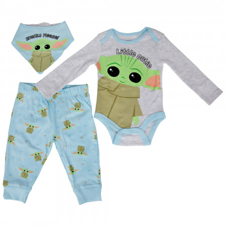 Star Wars The Child Grogu Little Cutie 3-Piece Infant Bodysuit Set